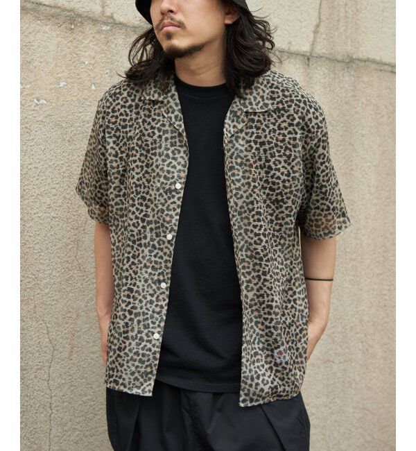 VENCE share style「メッシュ総柄半袖シャツ」|シャツ・ブラウス|ベージュ