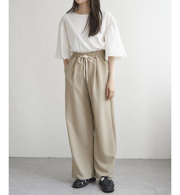 VENCE share style「天竺袖ナイロンバルーンプルオーバー」|Tシャツ・カットソー|