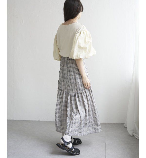 VENCE share style「天竺袖ナイロンバルーンプルオーバー」|Tシャツ・カットソー|