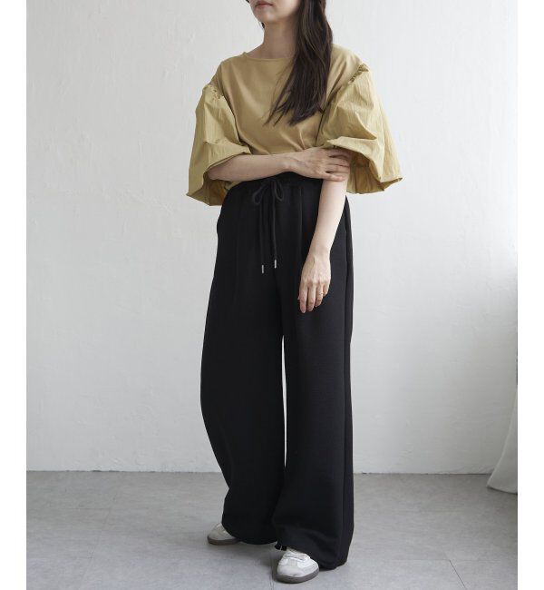 VENCE share style「天竺袖ナイロンバルーンプルオーバー」|Tシャツ・カットソー|