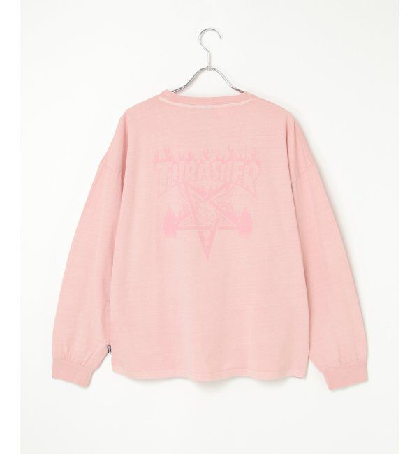 VENCE share style「THRASHER スラッシャー ピグメントプリントロンT」|Tシャツ・カットソー|ピンク