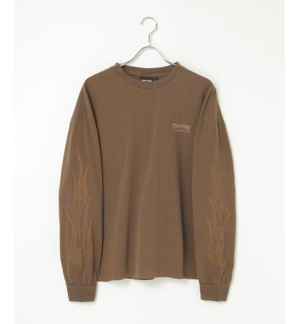 VENCE share style「THRASHER スラッシャー ピグメントロンT」|Tシャツ・カットソー|ブラウン