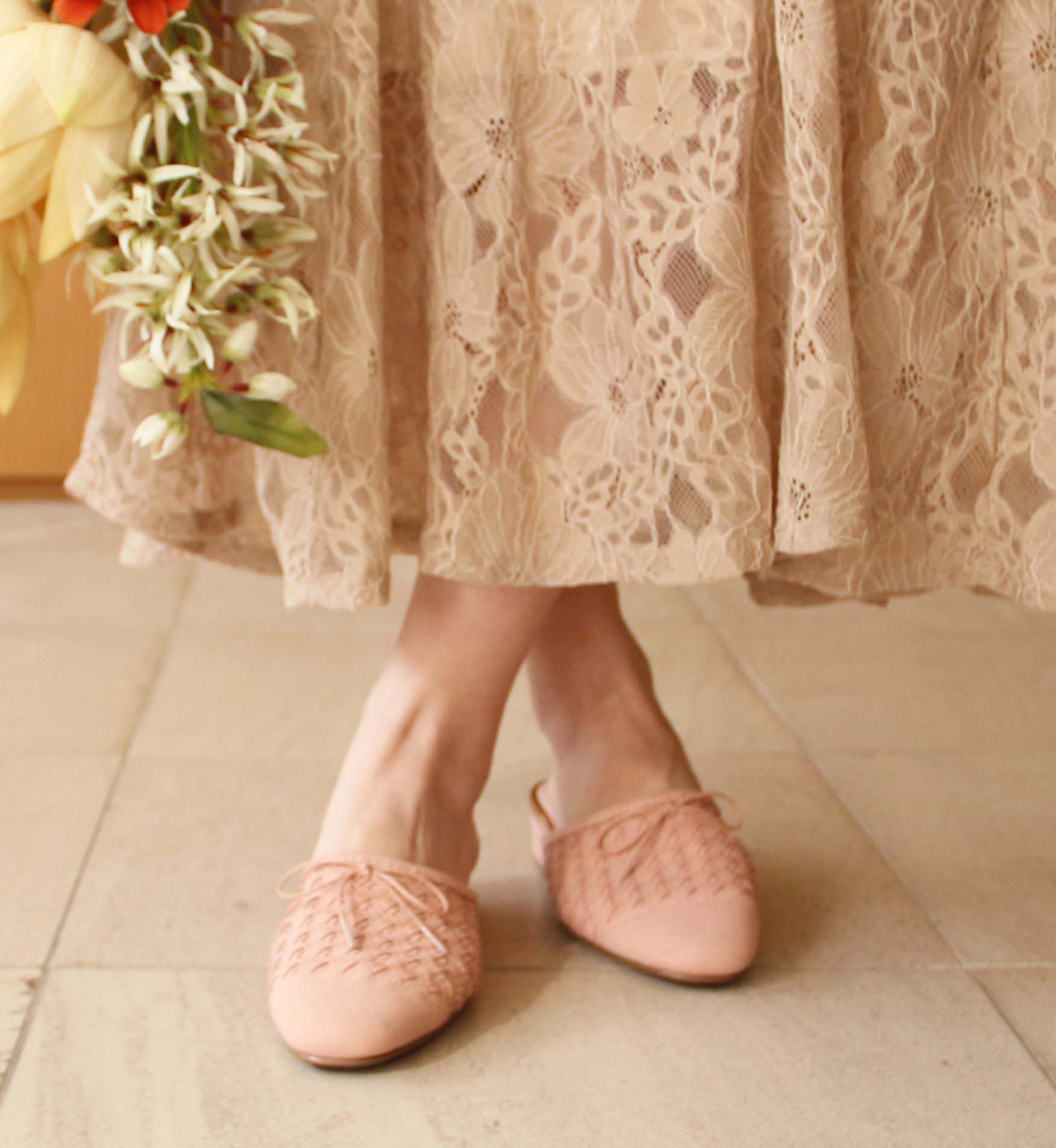 Bridget Birkin「【Bridget Birkin】メッシュ編みバブーシュ」|サンダル|PKS