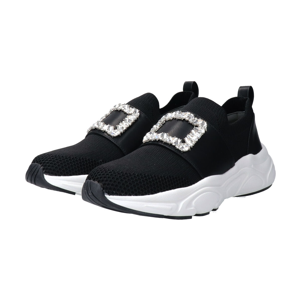 Bridget Birkin「【Bridget Birkin】ビジューバックルニットスニーカー」|スニーカー|