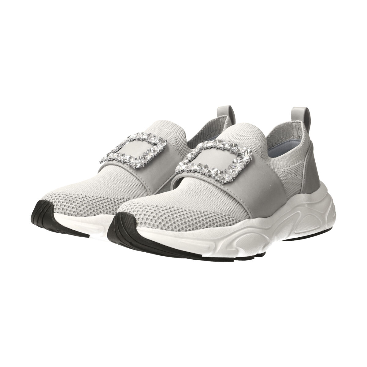 Bridget Birkin「【Bridget Birkin】ビジューバックルニットスニーカー」|スニーカー|