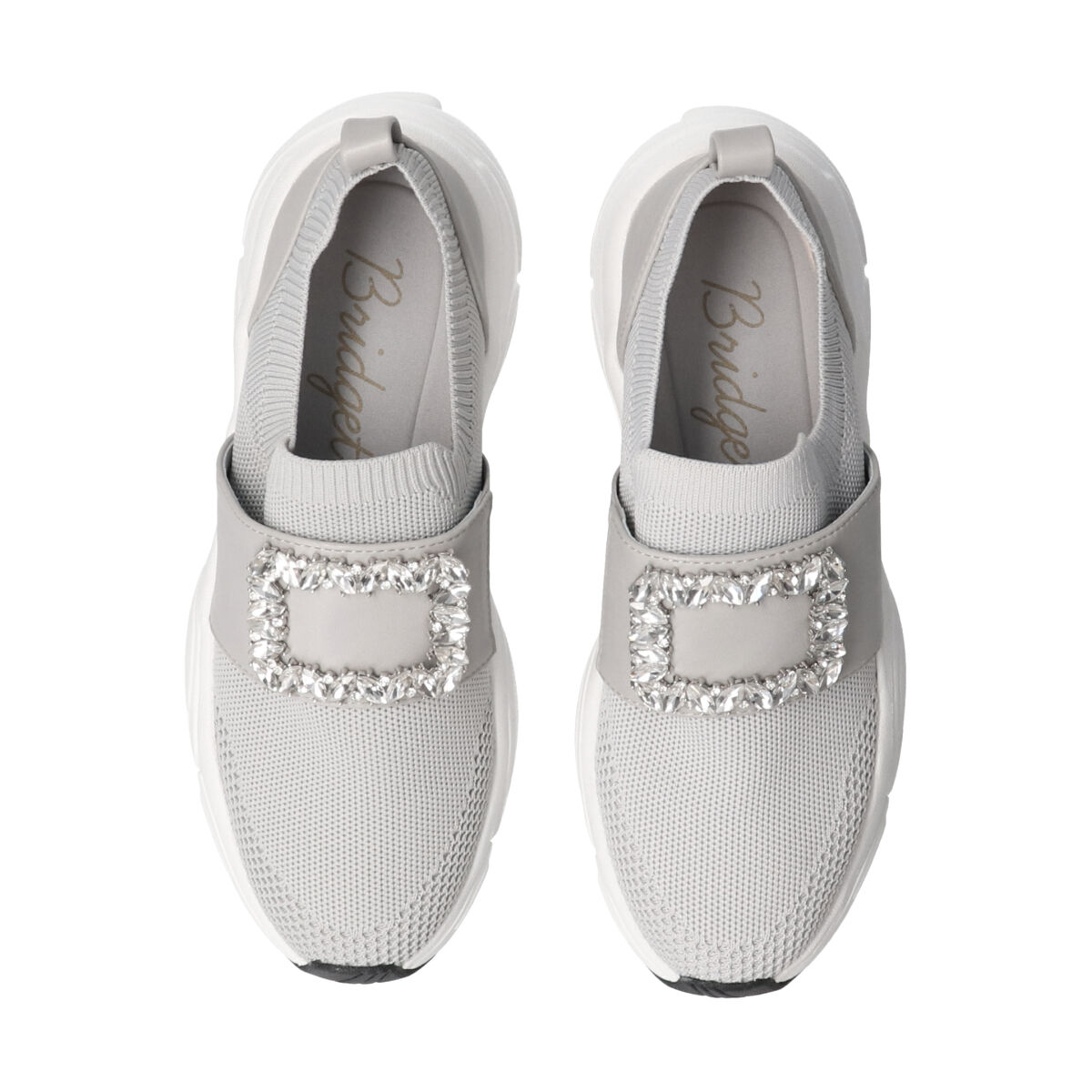 Bridget Birkin「【Bridget Birkin】ビジューバックルニットスニーカー」|スニーカー|