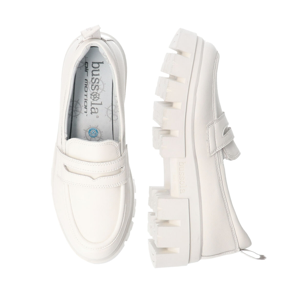 IMPORT SELECT「【bussola】撥水厚底デザインソールローファー」|ローファー|