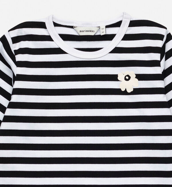 Marimekko「【kids】Paja Tasaraita Unikko Ⅰ カットソー」|Tシャツ・カットソー|