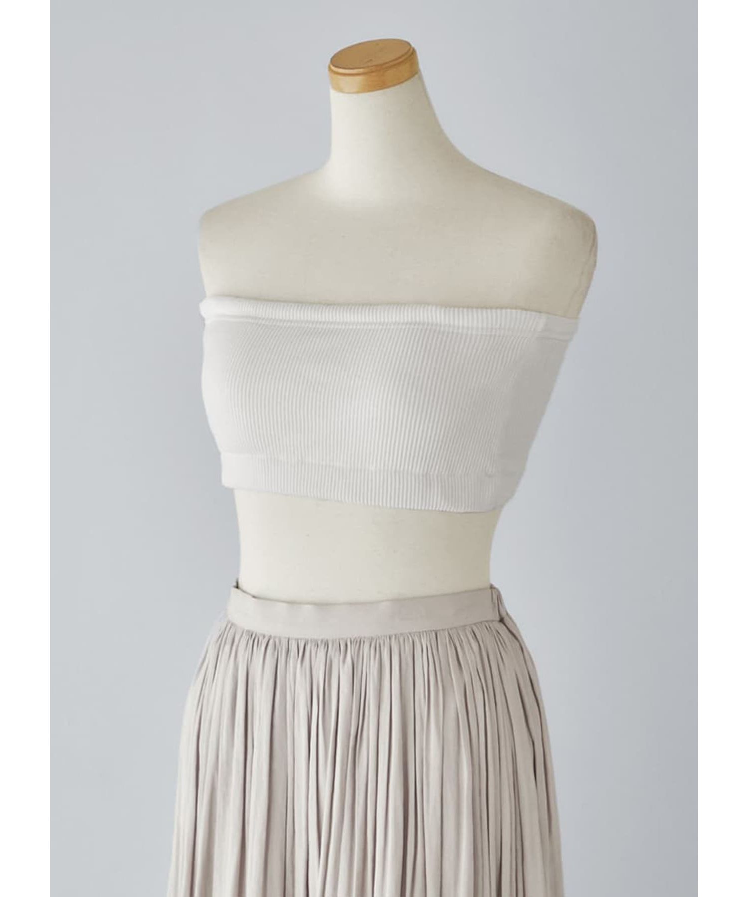 STYLE DELI「ホールドリブチューブトップ」|インナー|ホワイト