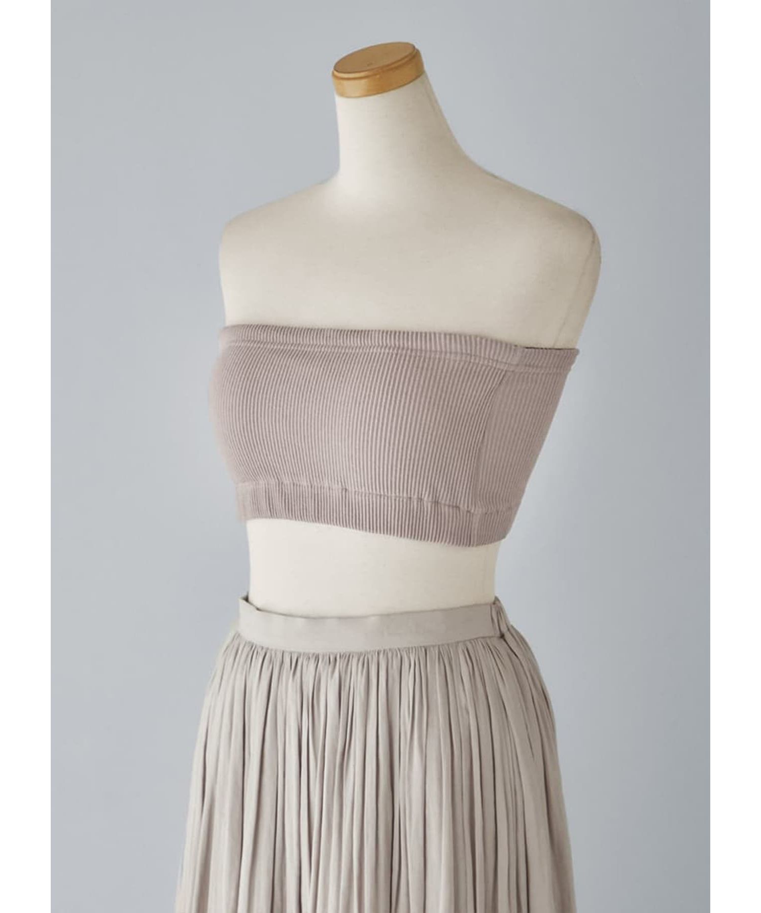 STYLE DELI「ホールドリブチューブトップ」|インナー|グレージュ