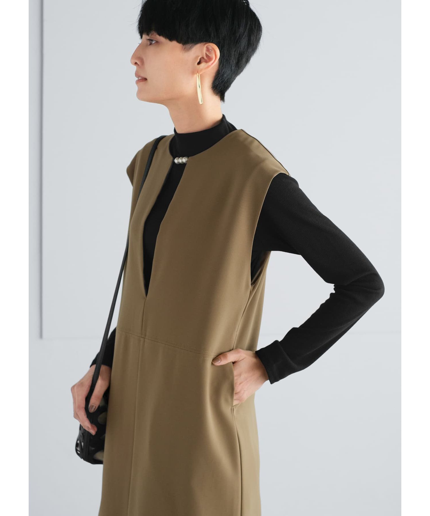 STYLE DELI「パールポイントジャンパースカート」|ジャンパースカート|