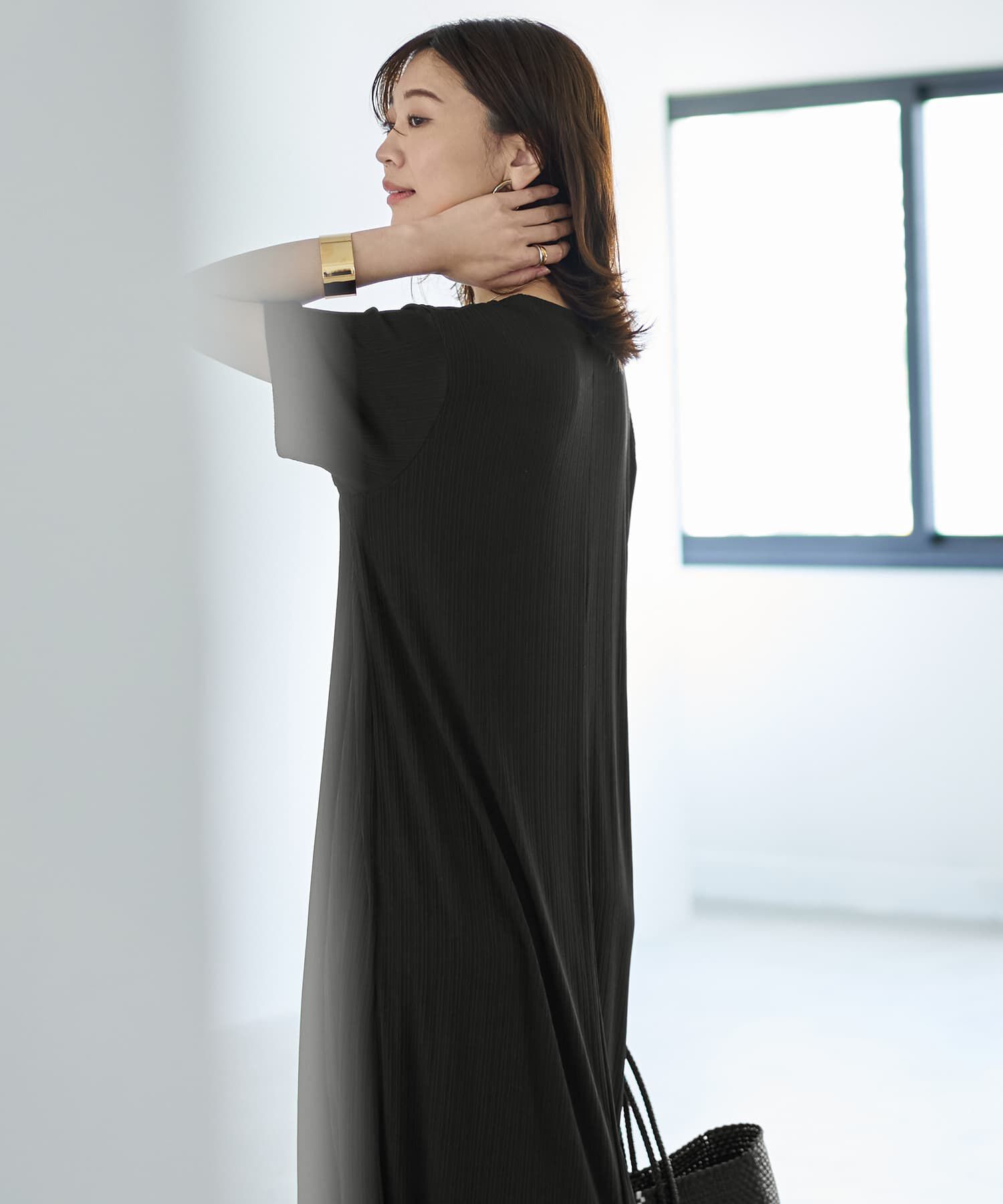 STYLE DELI「とろみ落ち感カットソー半袖ワンピース」|ワンピース|