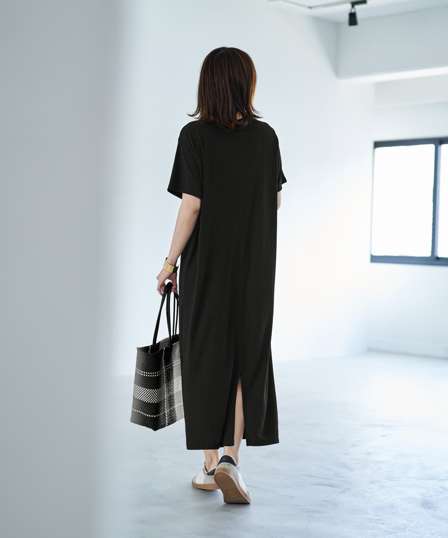 STYLE DELI「とろみ落ち感カットソー半袖ワンピース」|ワンピース|