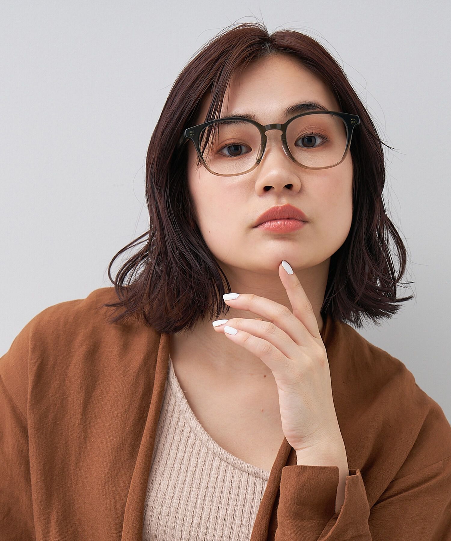  「ウェリントン型 メガネ｜黒縁 クリアフレーム 伊達メガネ 度付きメガネ レンズ交換券付き ゾフ」|メガネ|グリーン