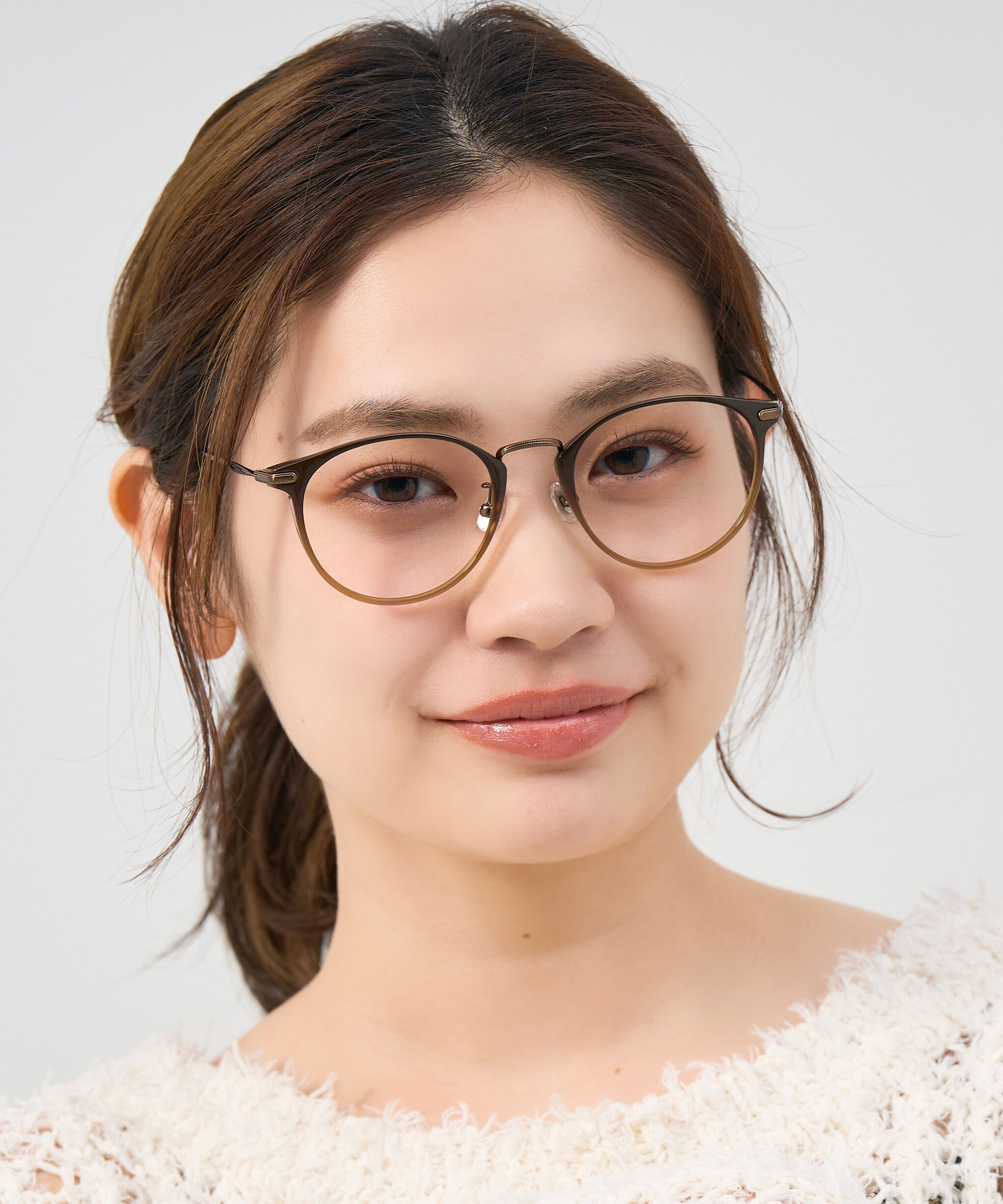  「ボストン型 軽量 メガネ｜ 軽量素材&times;チタン 大人可愛いメガネフレーム レンズ交換券付き」|メガネ|