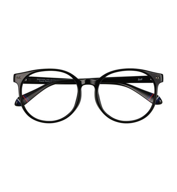  「ボストン型 メガネ│黒縁 プラスチックフレーム│レトロ｜ レンズ交換券付」|メガネ|