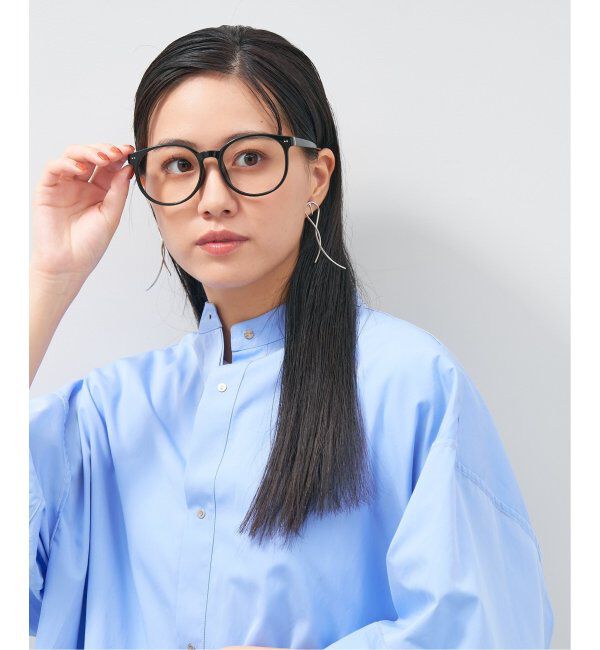  「ボストン型 メガネ│黒縁 プラスチックフレーム│レトロ｜ レンズ交換券付」|メガネ|