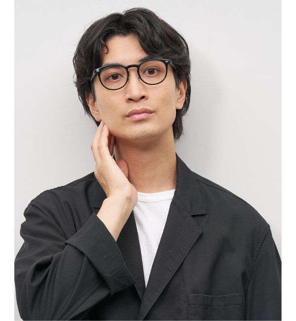  「Zoff｜emiri ボストン型 メガネ |辺見えみり 軽量 黒縁フレーム レンズ交換券付」|メガネ|