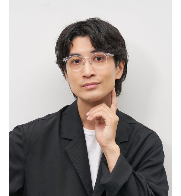  「Zoff｜emiri ボストン型 メガネ |辺見えみり 軽量 黒縁フレーム レンズ交換券付」|メガネ|