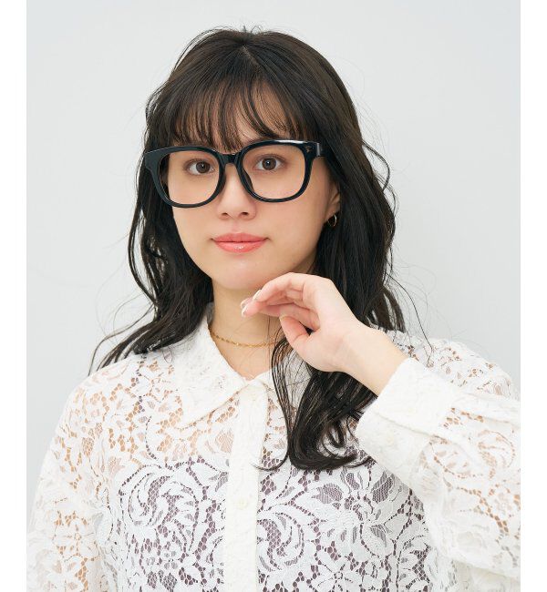  「ウェリントン型 メガネ | 軽量｜太縁｜黒縁｜大きめサイズ｜伊達メガネ｜ユニセックス レンズ交換券付」|メガネ|