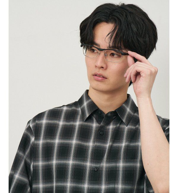  「ウェリントン型 メガネ(跳ね上げ式) ズレ落ち防止 伊達メガネ 度付きメガネ ｜FLIP UP  レンズ交換券付」|メガネ|