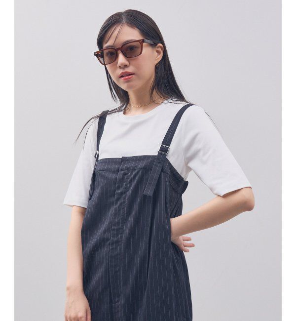  「Zoff｜STUDIO SEVEN｜ウェリントン型 サングラス 横長｜太縁フレーム｜カラーレンズ｜紫外線防止 UVカット」|サングラス|ブラウン1