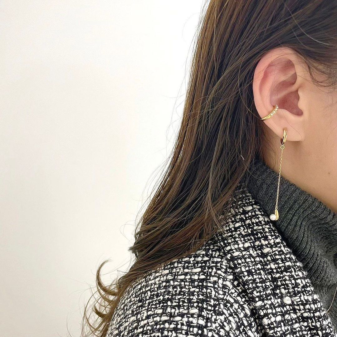  「silver925 スウィングツイストパール イヤリング (ニッケルフリー)」|イヤリング|