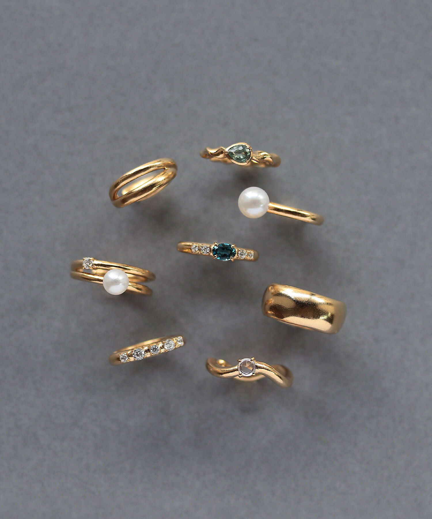  「silver925 プチパール&times;CZ2連 イヤーカフ (ニッケルフリー)」|イヤーカフ|