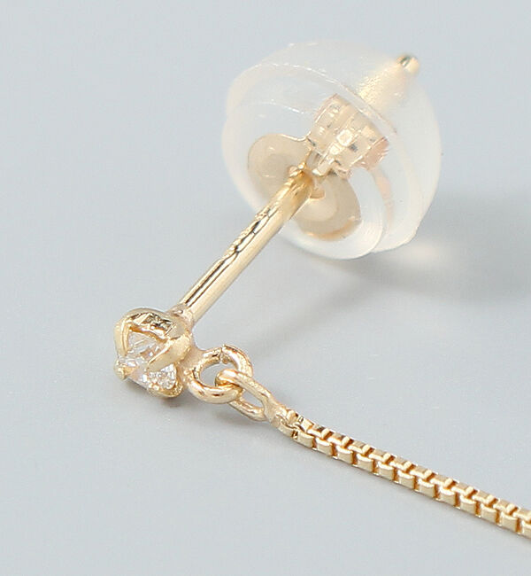 JUPITER「【K10】スウィングバー＆ダイヤモンドピアス」|ピアス|