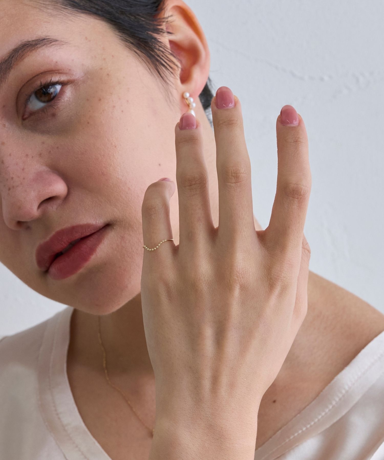 JUPITER「【K10】スリムボールチェーンピンキーリング/skin fit ball chain」|リング|