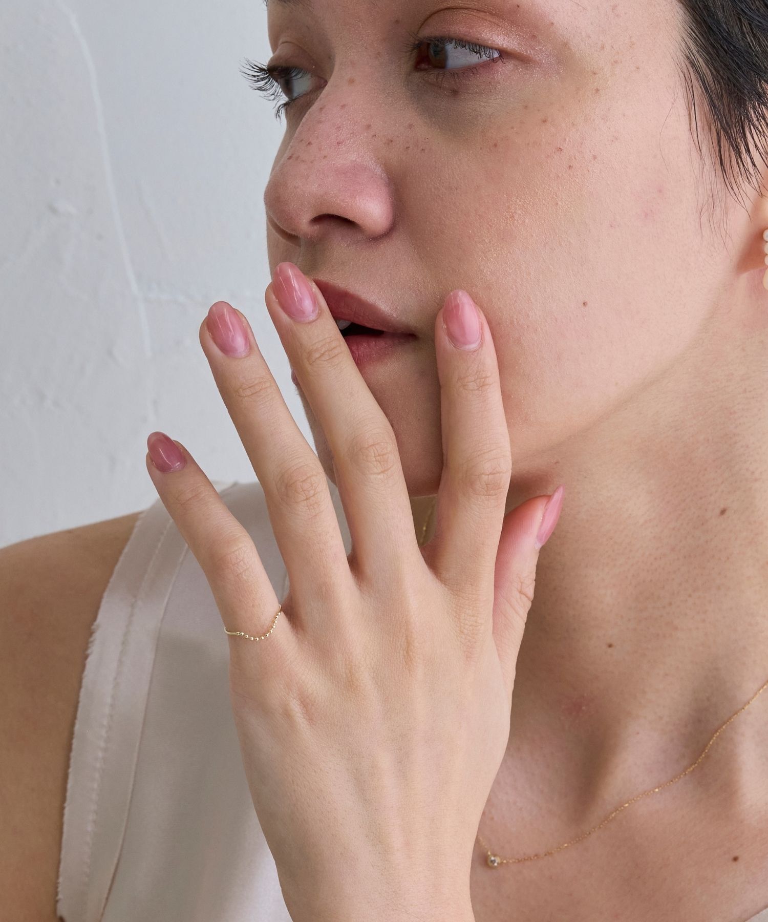 JUPITER「【K10】スリムボールチェーンピンキーリング/skin fit ball chain」|リング|