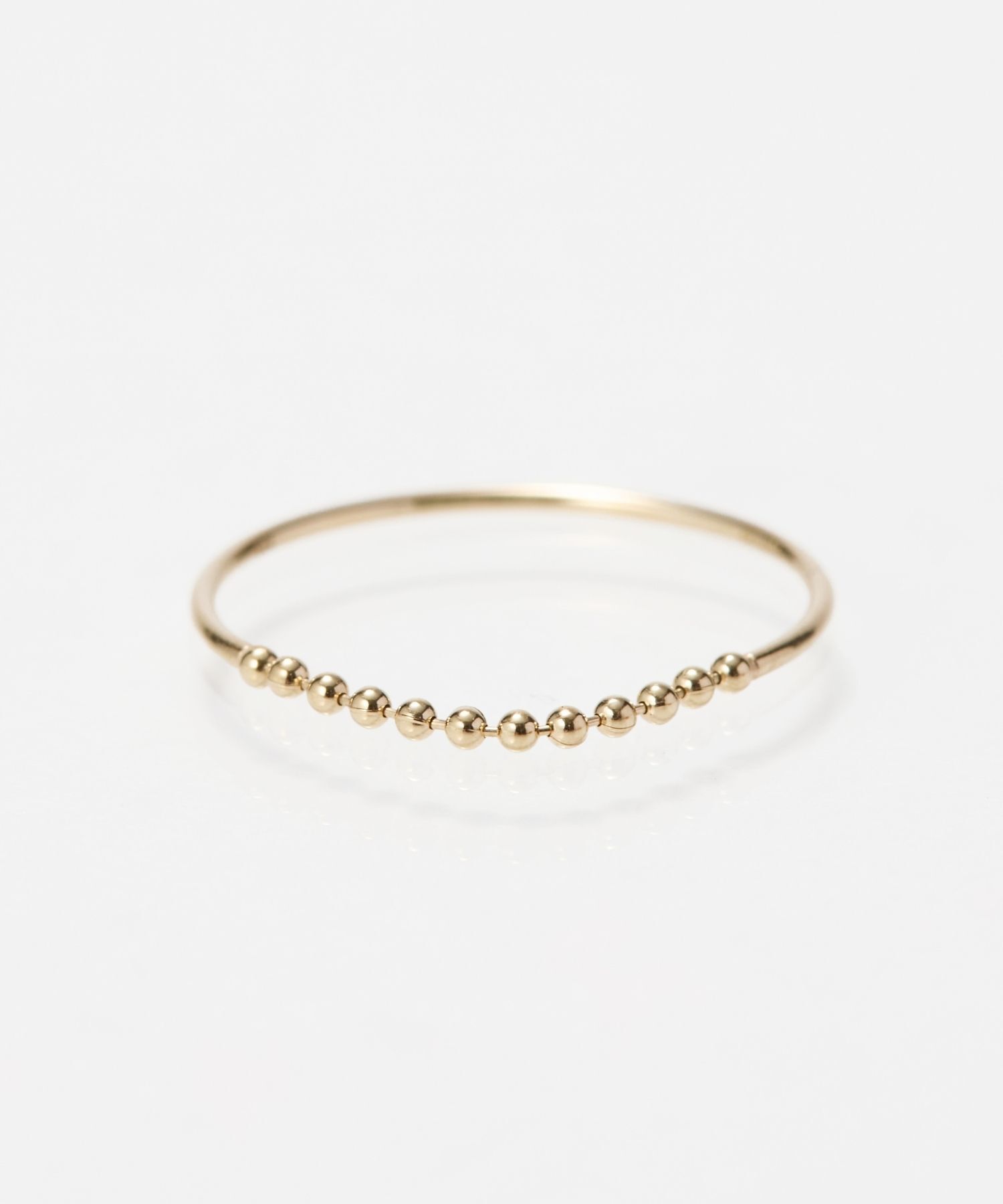 JUPITER「【K10】スリムボールチェーンピンキーリング/skin fit ball chain」|リング|