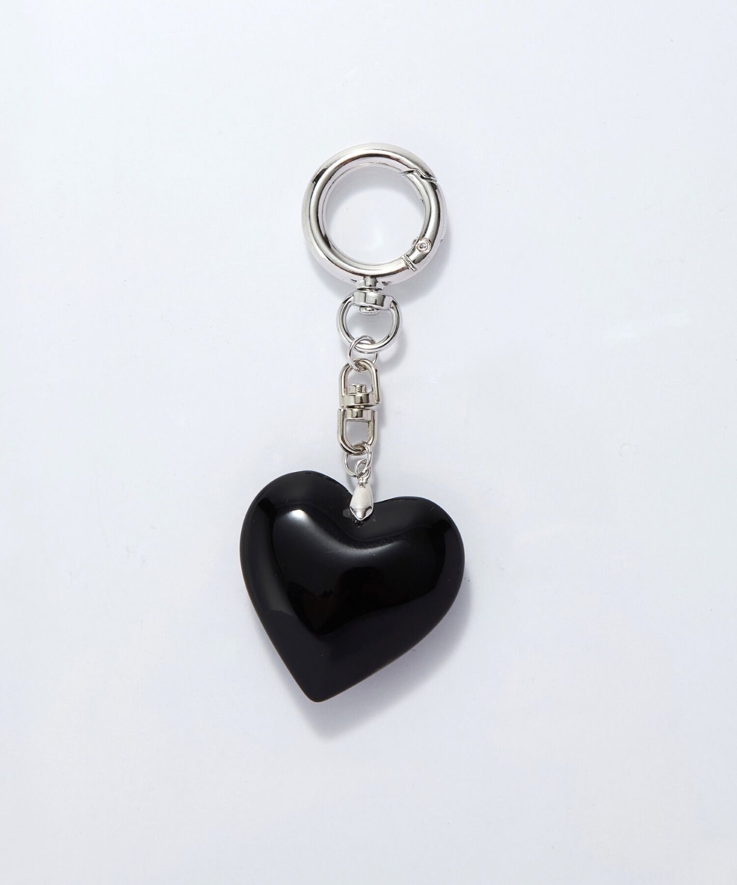 Phoebe「ビッグハートバッグチャーム　ブラック」|チャーム・キーホルダー|