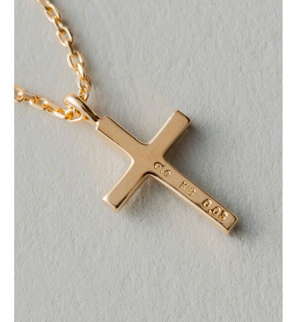 ete「K18YG クロス ダイヤモンド ネックレス」|ネックレス|