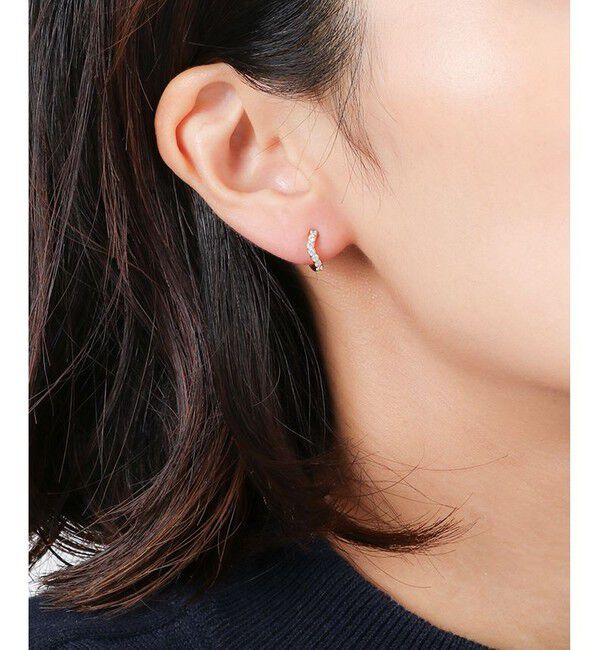 Jouete「ダブルフェイス イヤリング ジルコニア」|イヤリング|