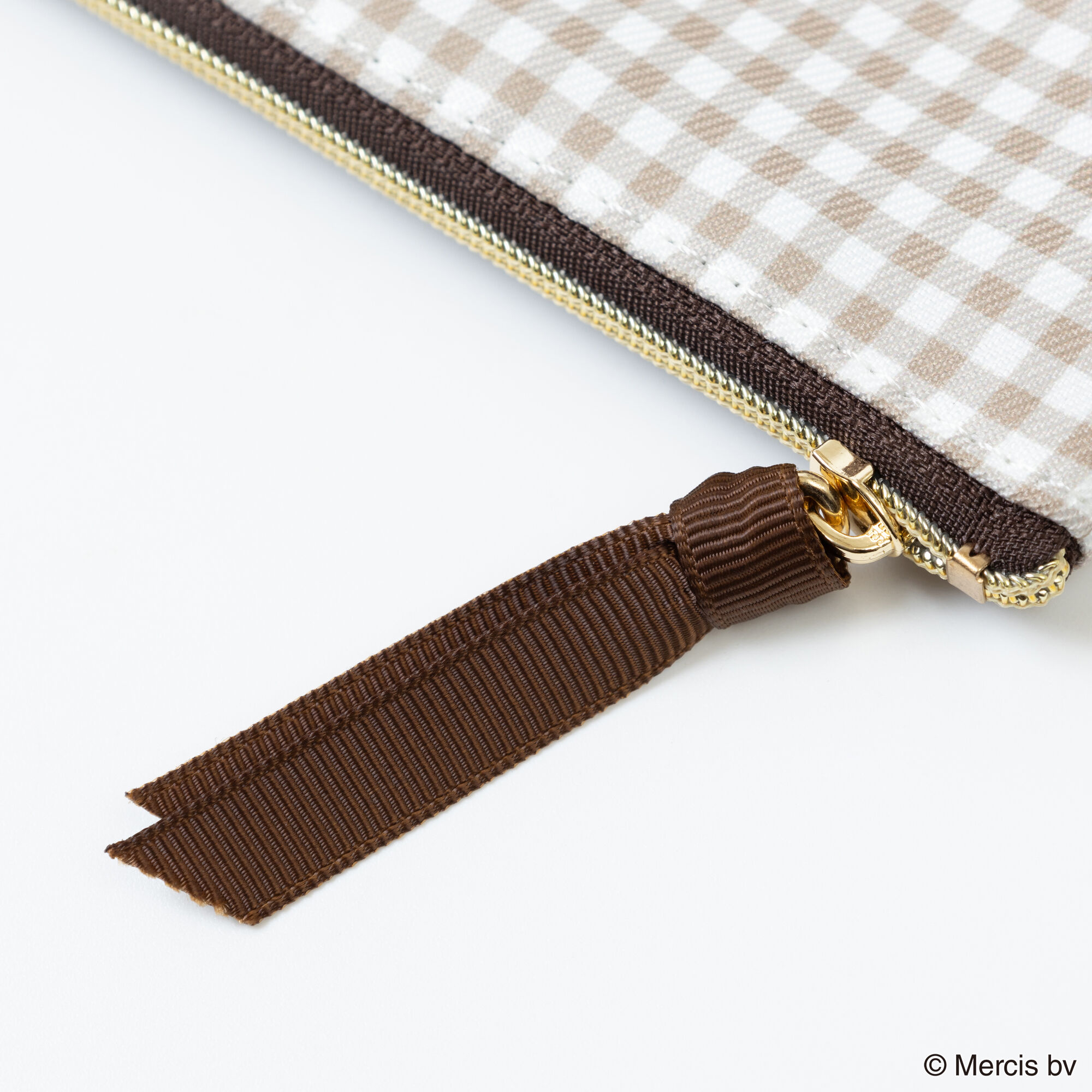  「BRUNA  CHECKERED フラットポーチ」|ポーチ|