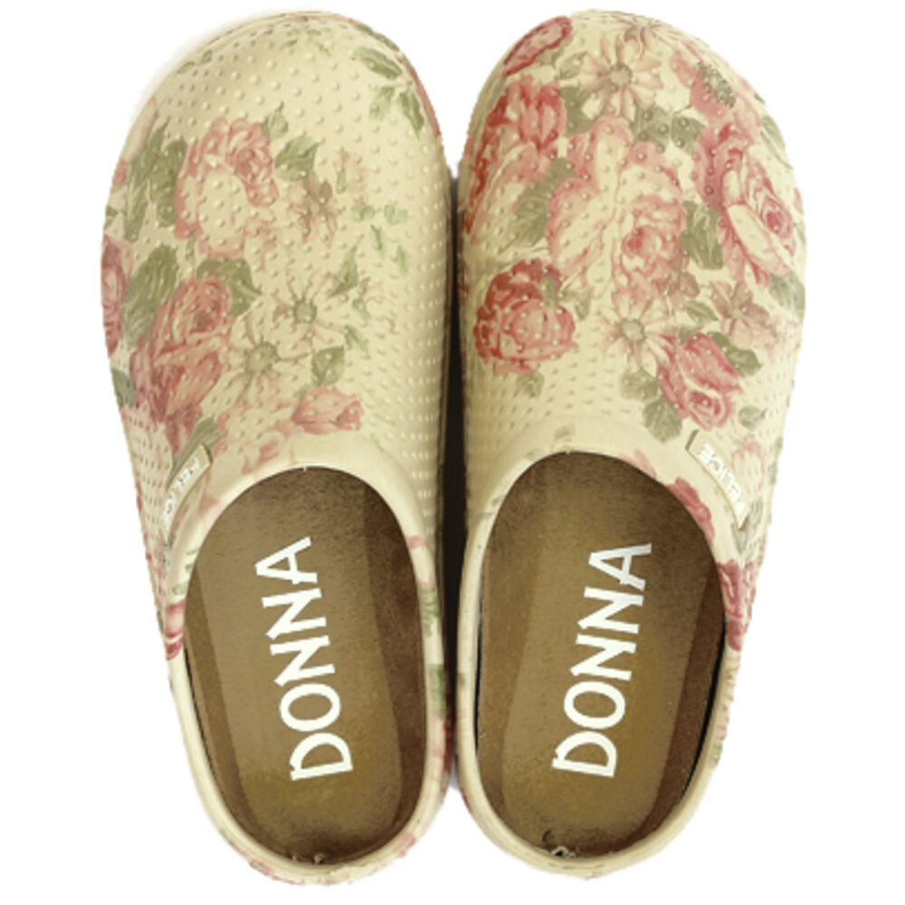 BACKYARD FAMILY「サンダル レディース つっかけ 通販 ぺたんこ おしゃれ スリッポン サボサンダル かわいい 花柄」|スリッポン|レッド2