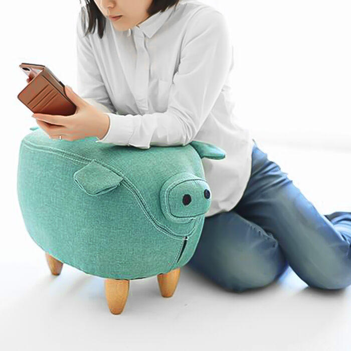 BACKYARD FAMILY「アニマル スツール 楽天 ぶたモチーフ スティーブ オットマン En Fance EF-ST01」|その他|