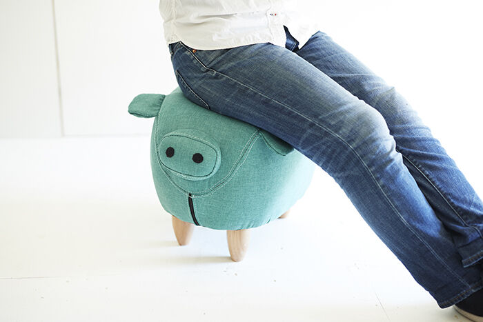 BACKYARD FAMILY「アニマル スツール 楽天 ぶたモチーフ スティーブ オットマン En Fance EF-ST01」|その他|