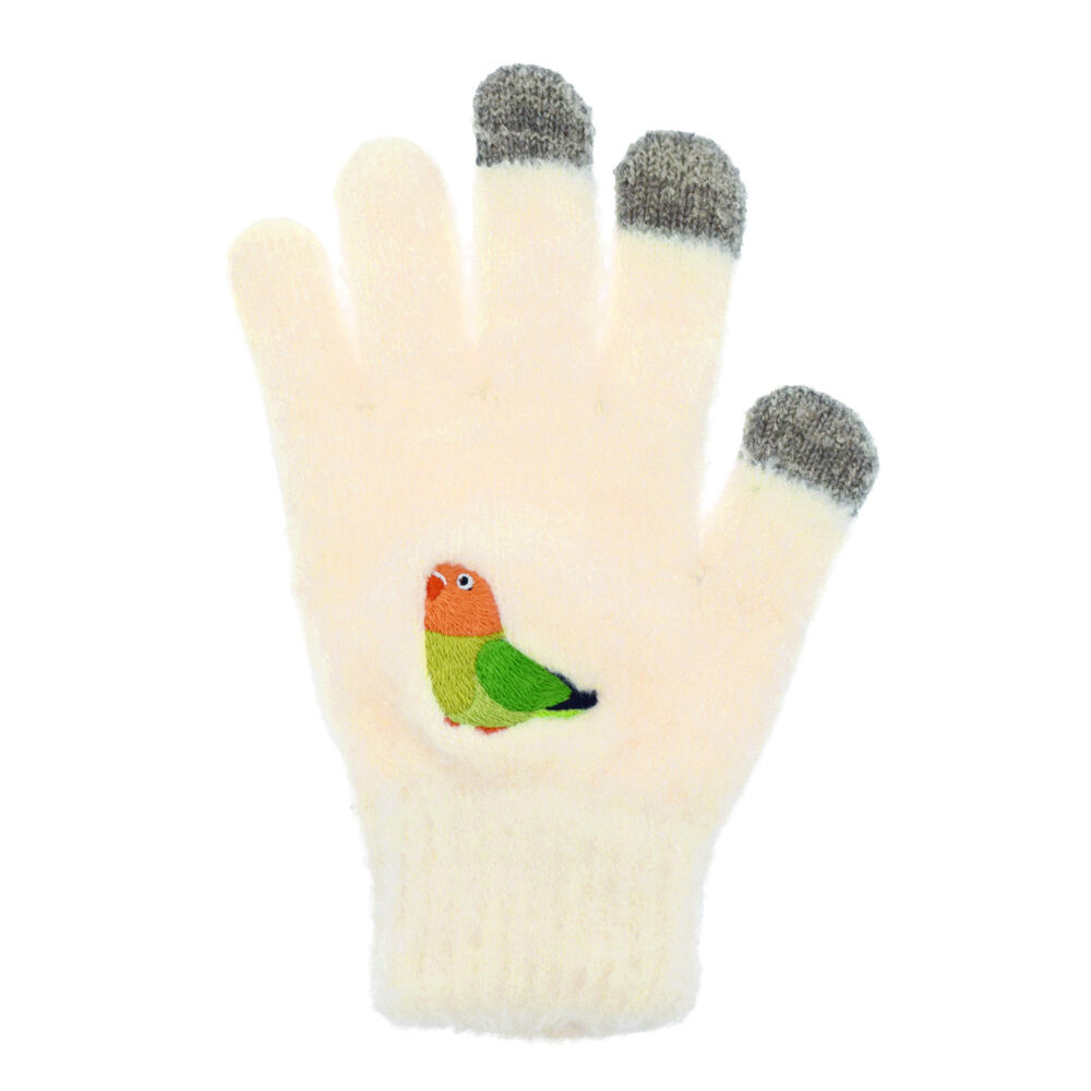 BACKYARD FAMILY「スマホ 手袋 レディース 通販 スマホ対応手袋 おしゃれ かわいい アニマル 防寒 フリーサイズ」|手袋|ホワイト3