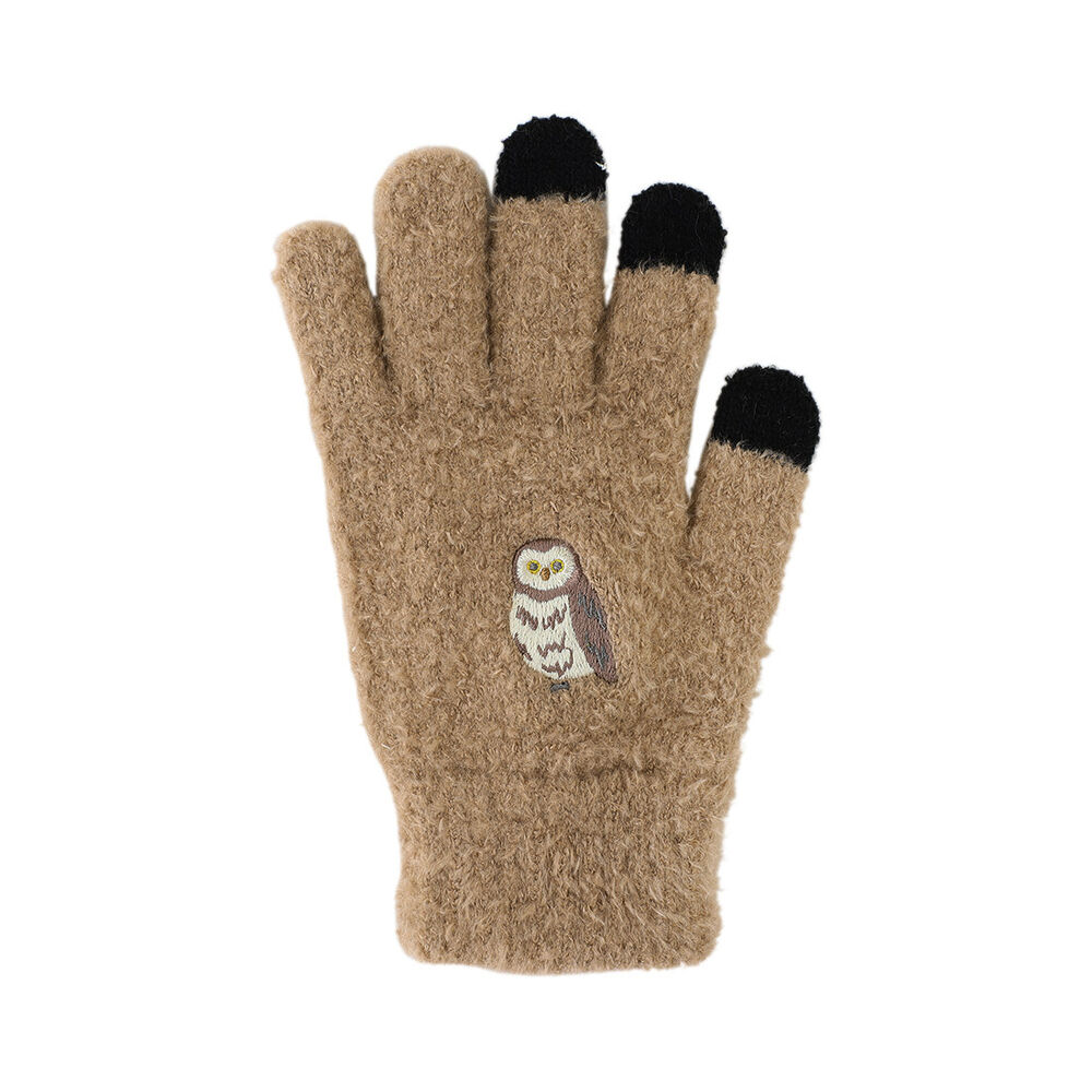 BACKYARD FAMILY「スマホ 手袋 レディース 通販 スマホ対応手袋 おしゃれ かわいい アニマル 防寒 フリーサイズ」|手袋|ブラウン1