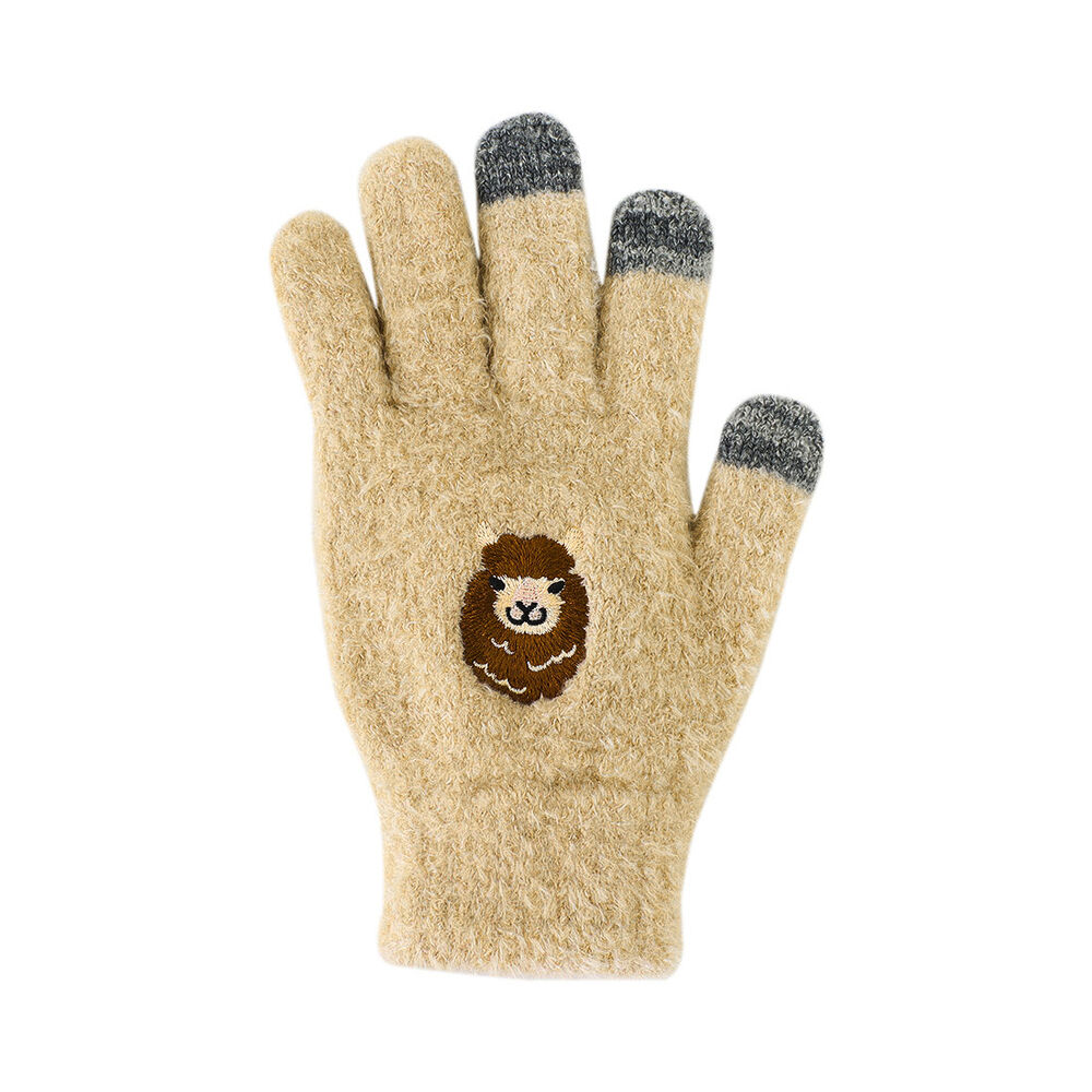 BACKYARD FAMILY「スマホ 手袋 レディース 通販 スマホ対応手袋 おしゃれ かわいい アニマル 防寒 フリーサイズ」|手袋|ベージュ1