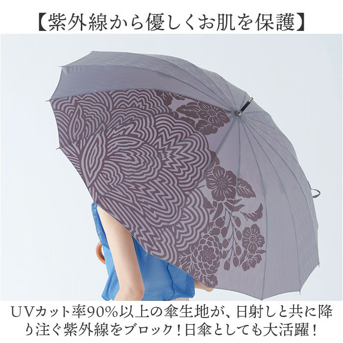 BACKYARD FAMILY「mabu 傘 江戸 通販 マブ 長傘 16本骨 SMV-4193 雨傘 晴雨兼用 JOTARO」|傘|