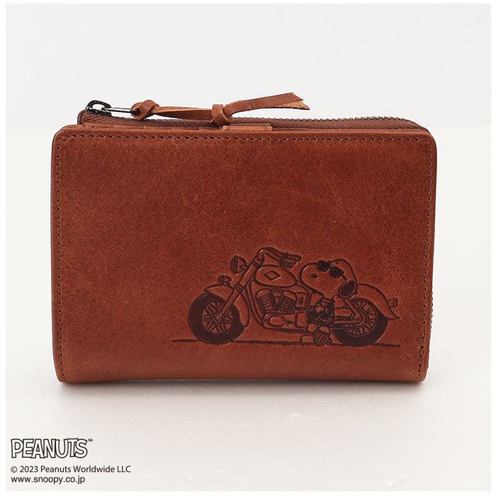 BACKYARD FAMILY「スヌーピー 財布 本革 二つ折い財布 通販 SNOOPY サイフ さいふ PEANUTS」|財布|