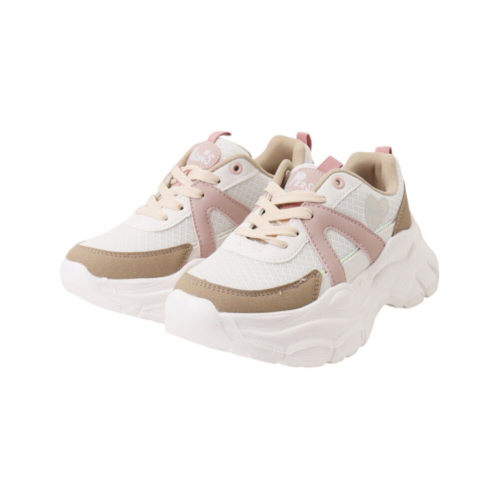 BACKYARD FAMILY「厚底スニーカー 通販 ジュニア スニーカー シューズ 靴 くつ 厚底 子供靴 ジュニア靴 軽量」|スリッポン|ベージュ1