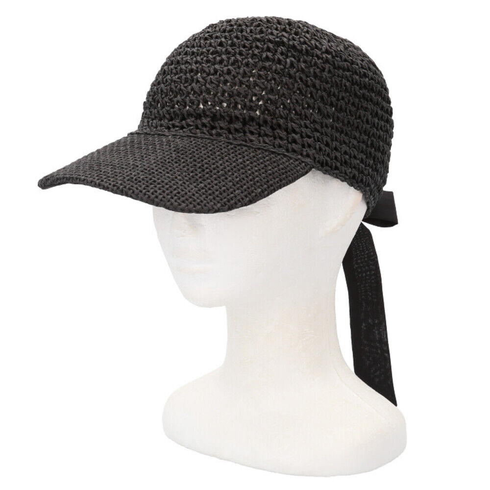 BACKYARD FAMILY「キャップ 深め レディース 帽子 通販 ペーパーキャップ おしゃれ バックリボン かわいい 大人」|キャップ・キャスケット|ブラック1