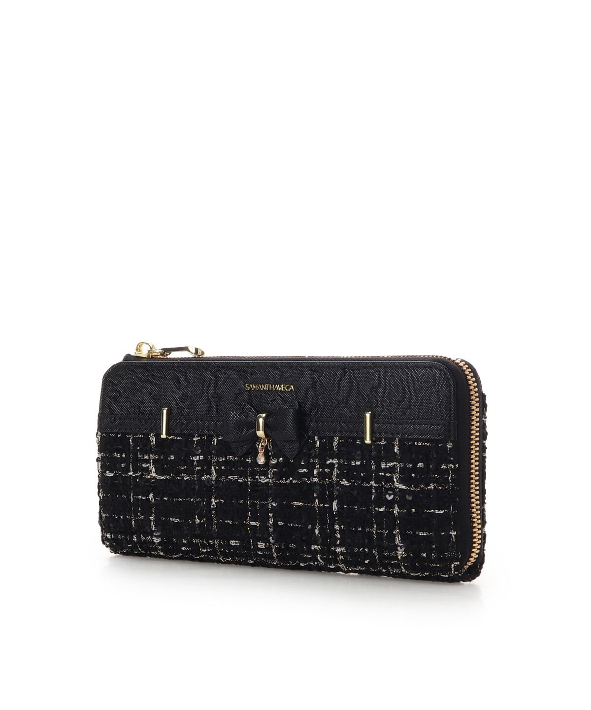 Samantha Vega「ツイードアクセントリボン長財布」|財布|