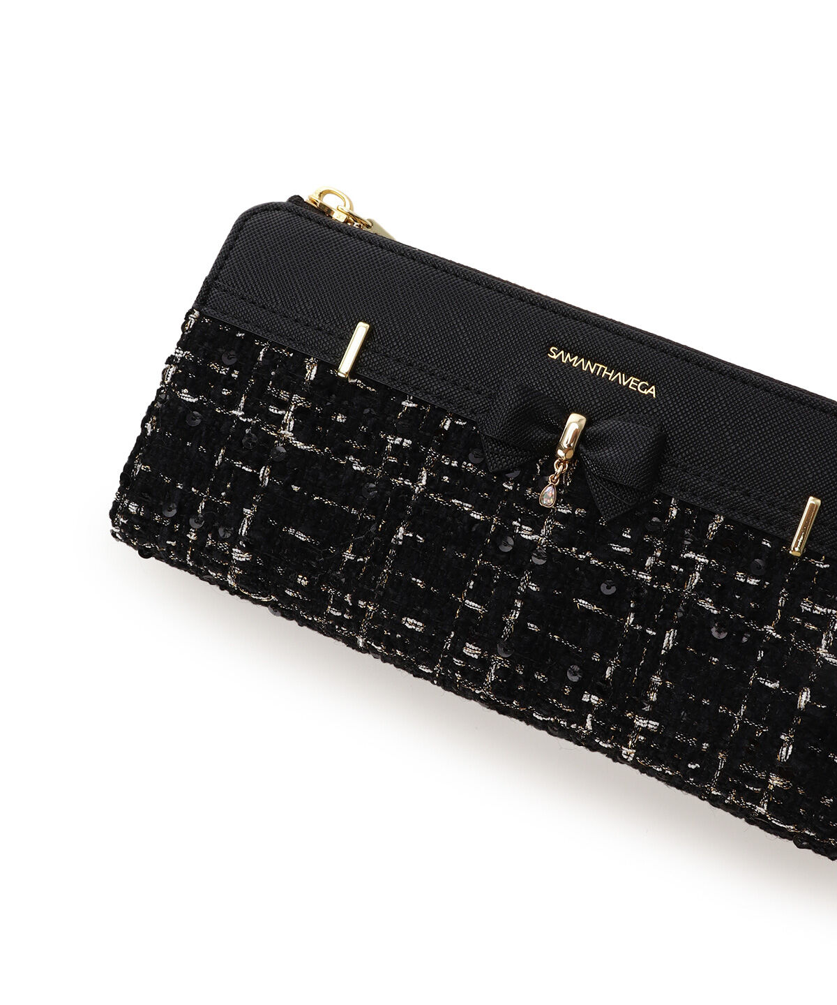 Samantha Vega「ツイードアクセントリボン長財布」|財布|