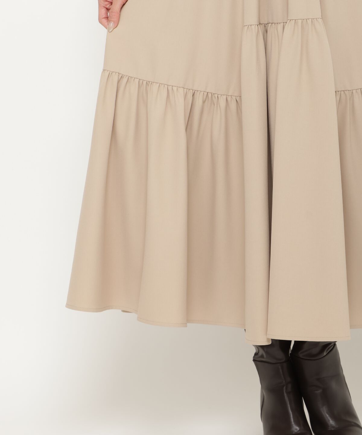 アンドクチュール「シャツレイヤード裾切替ワンピース」|ワンピース|