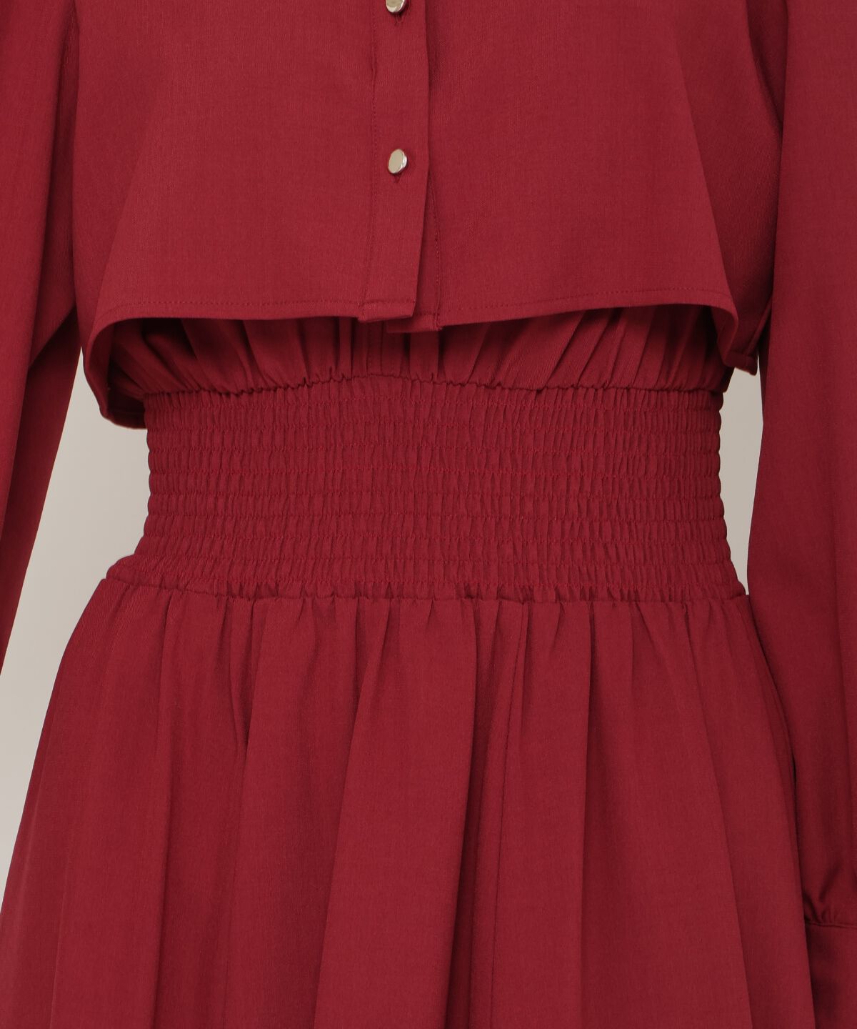 アンドクチュール「シャツレイヤード裾切替ワンピース」|ワンピース|